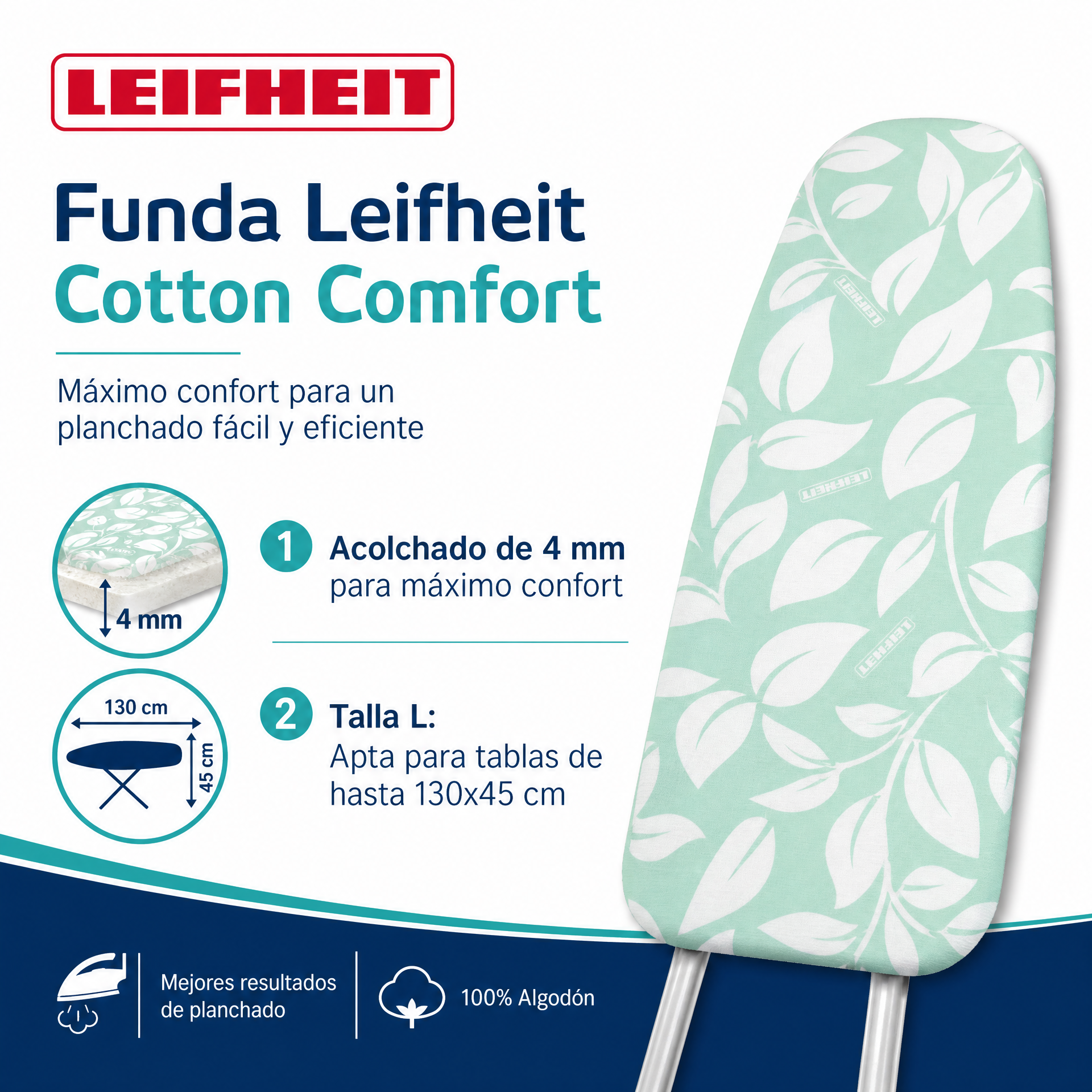 Funda para Tabla de Planchar Leifheit Cotton Comfort L