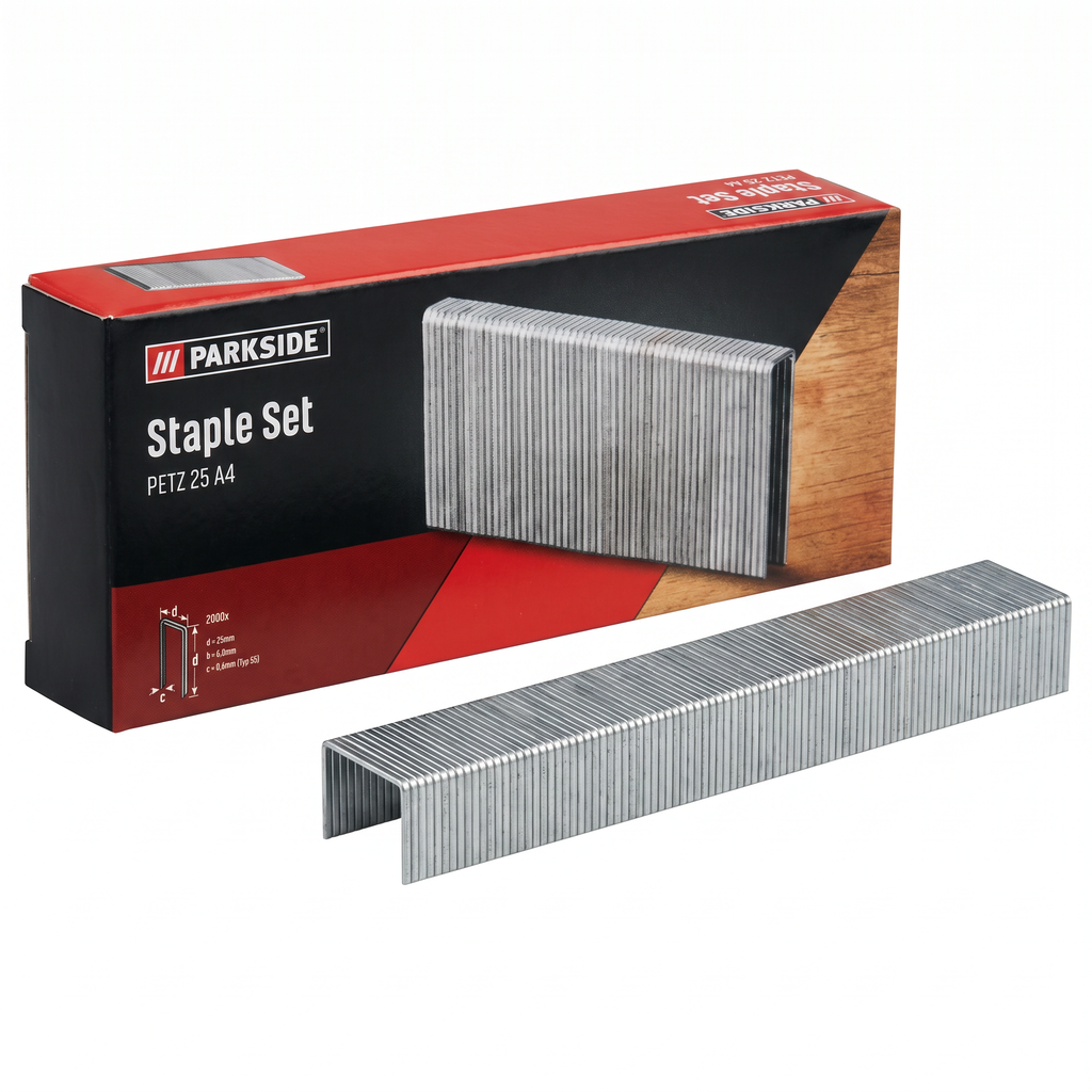 Parkside Set de Grapas PETZ 25 A4 – 2.000 Unidades