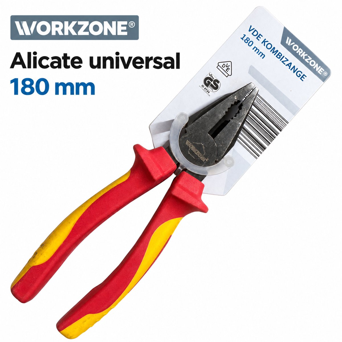 Workzone alicate universal VDE 180 mm: características de la herramienta