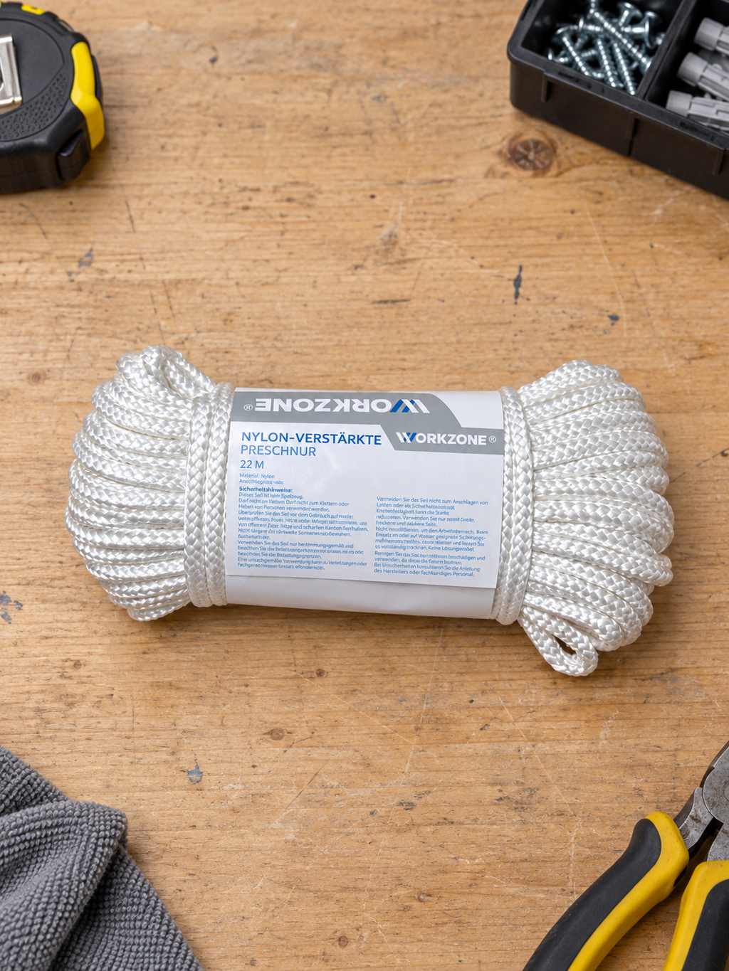Workzone cuerda blanca de PP reforzada con nylon · 22 m · ambiente
