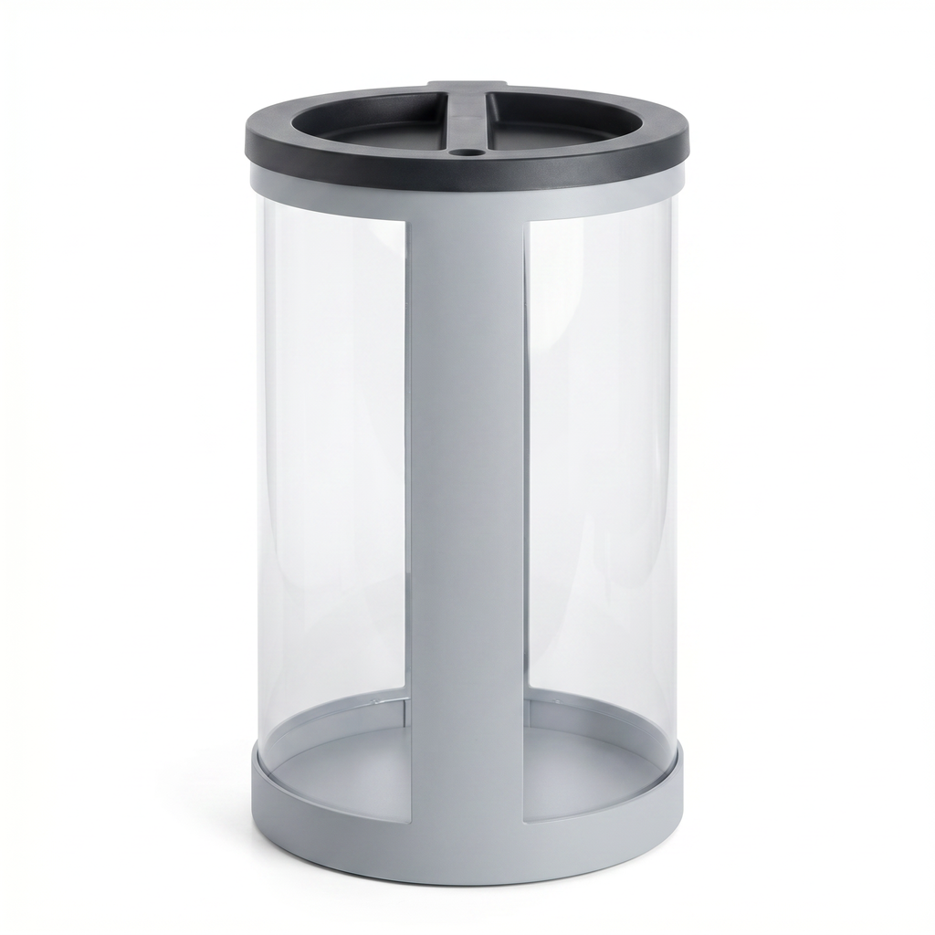 Papelera de Reciclaje Vilagrasa Saturn-02 — 2 Residuos Transparente 110L Gris