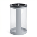 Papelera de Reciclaje Vilagrasa Saturn-02 — 2 Residuos Transparente 110L Gris