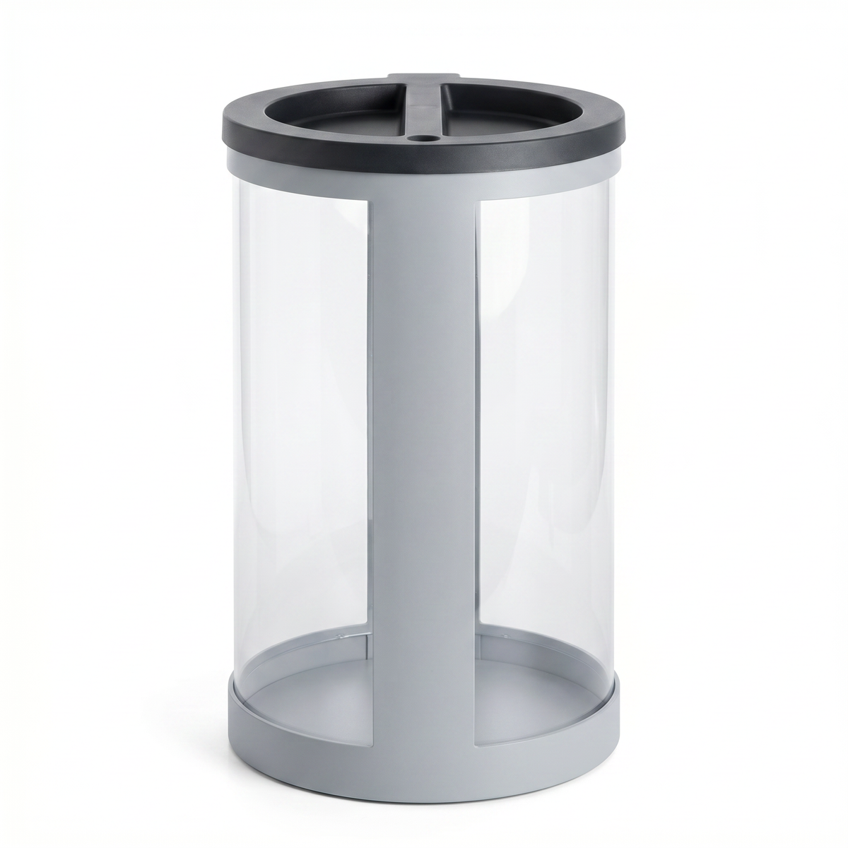 Papelera de Reciclaje Vilagrasa Saturn-02 — 2 Residuos Transparente 110L Gris