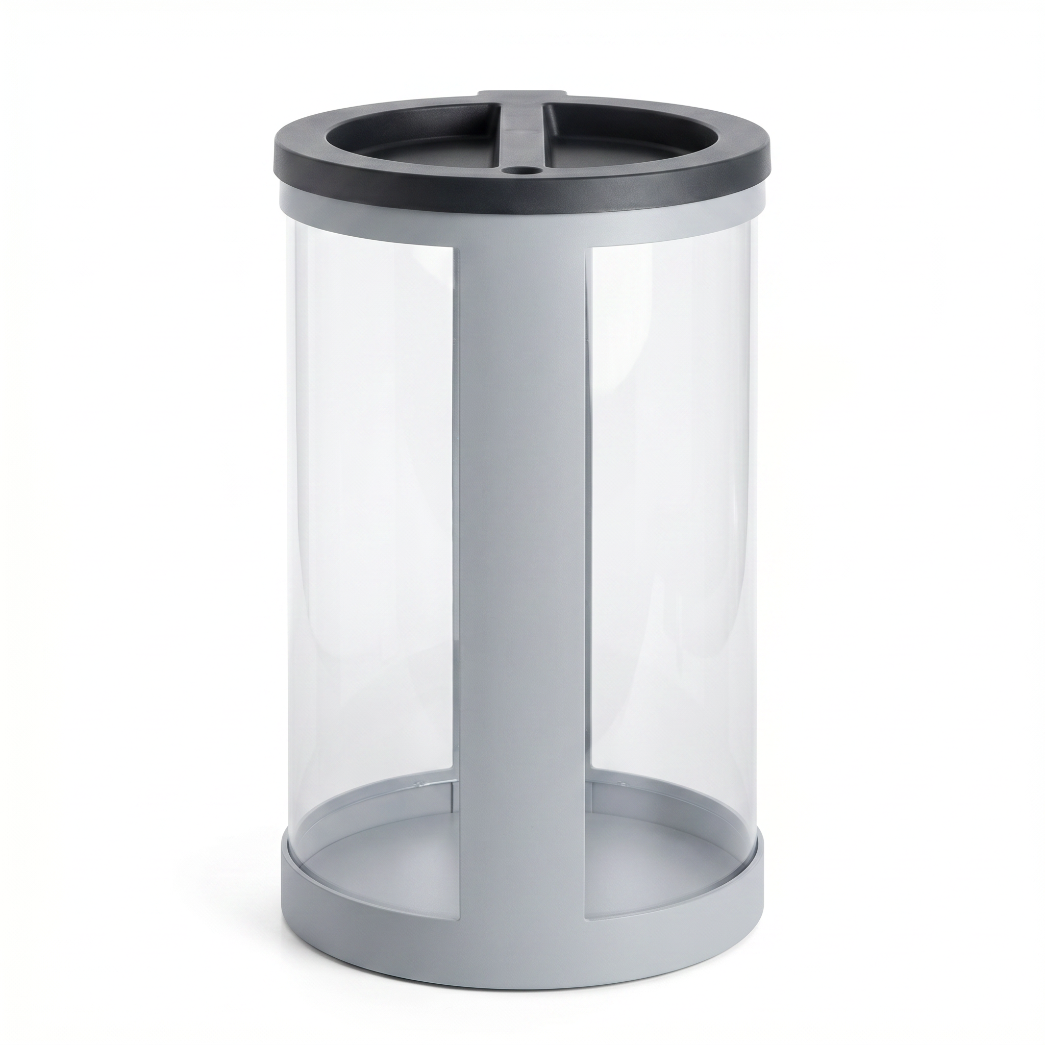 Papelera de Reciclaje Vilagrasa Saturn-02 — 2 Residuos Transparente 110L Gris