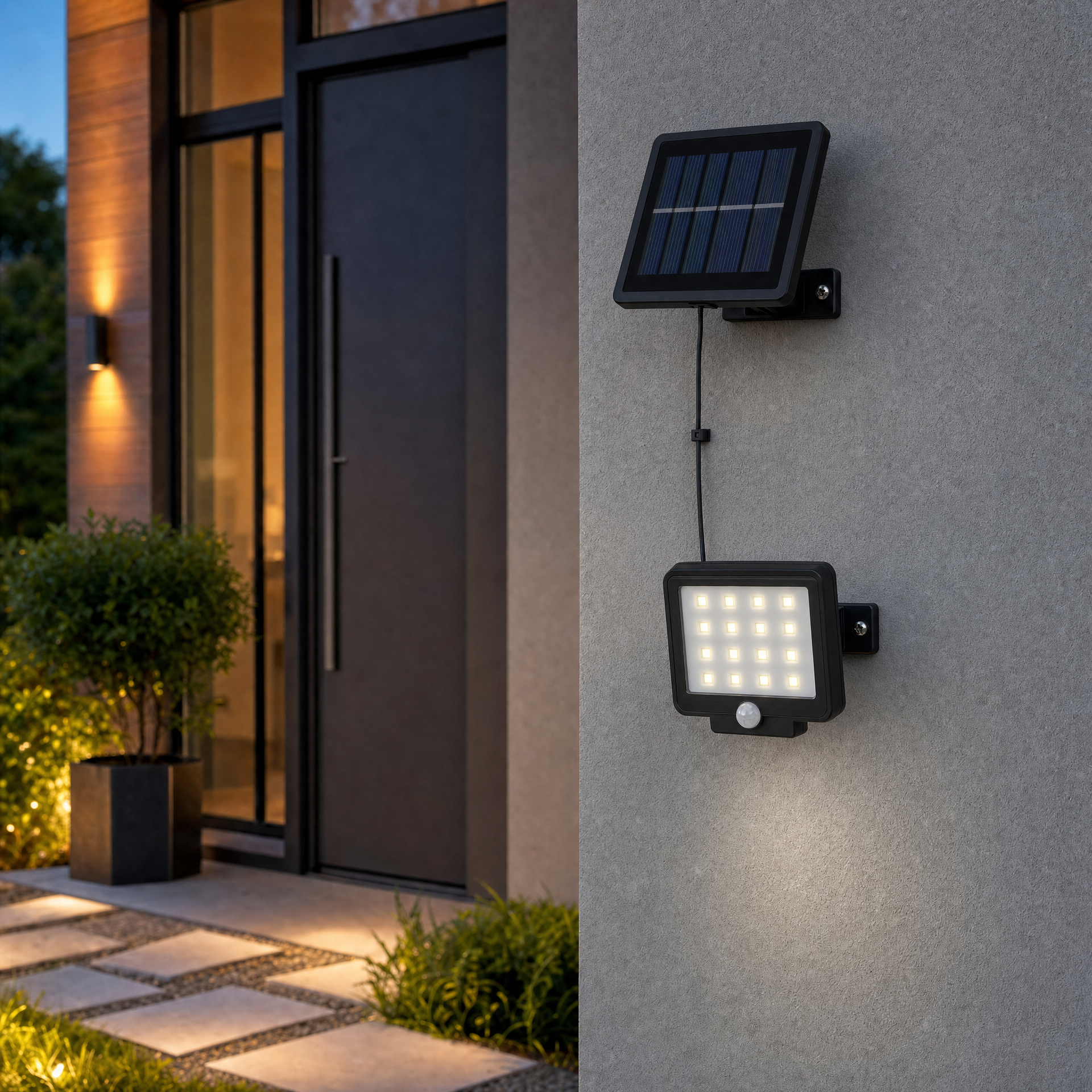 Foco Solar LED Livarno con Sensor y Panel Separado — 16 LED