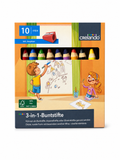 Crelando Lápices de colores 3 en 1 pack de 10 colores