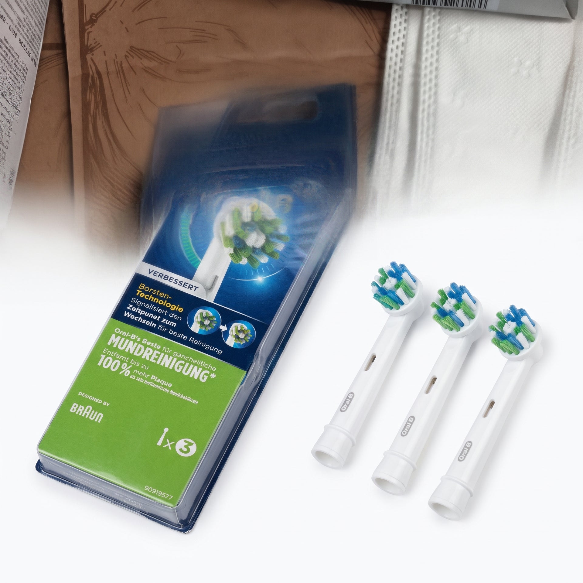Oral-B CrossAction CleanMaximiser Pack de 3 Cabezales