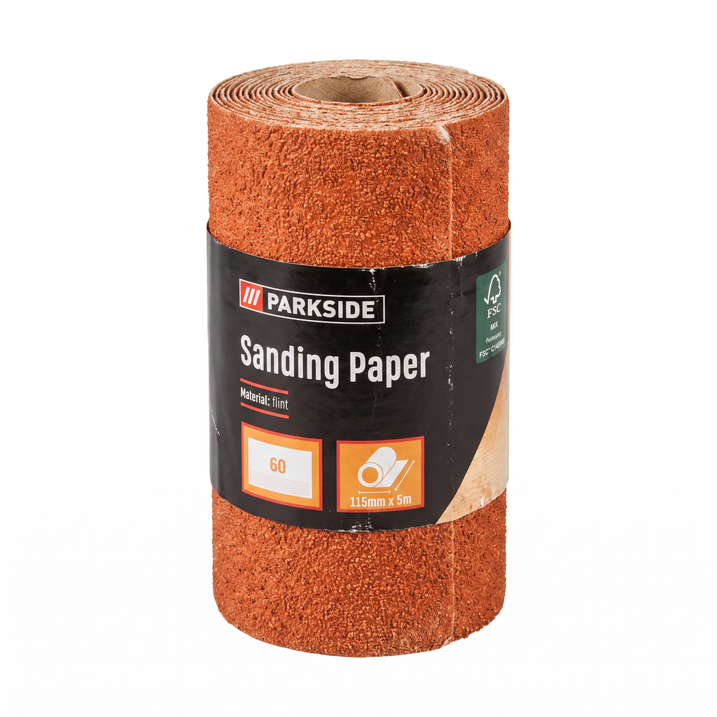 Parkside Rollo de Papel de Lija Grano 60 115 mm × 5 m