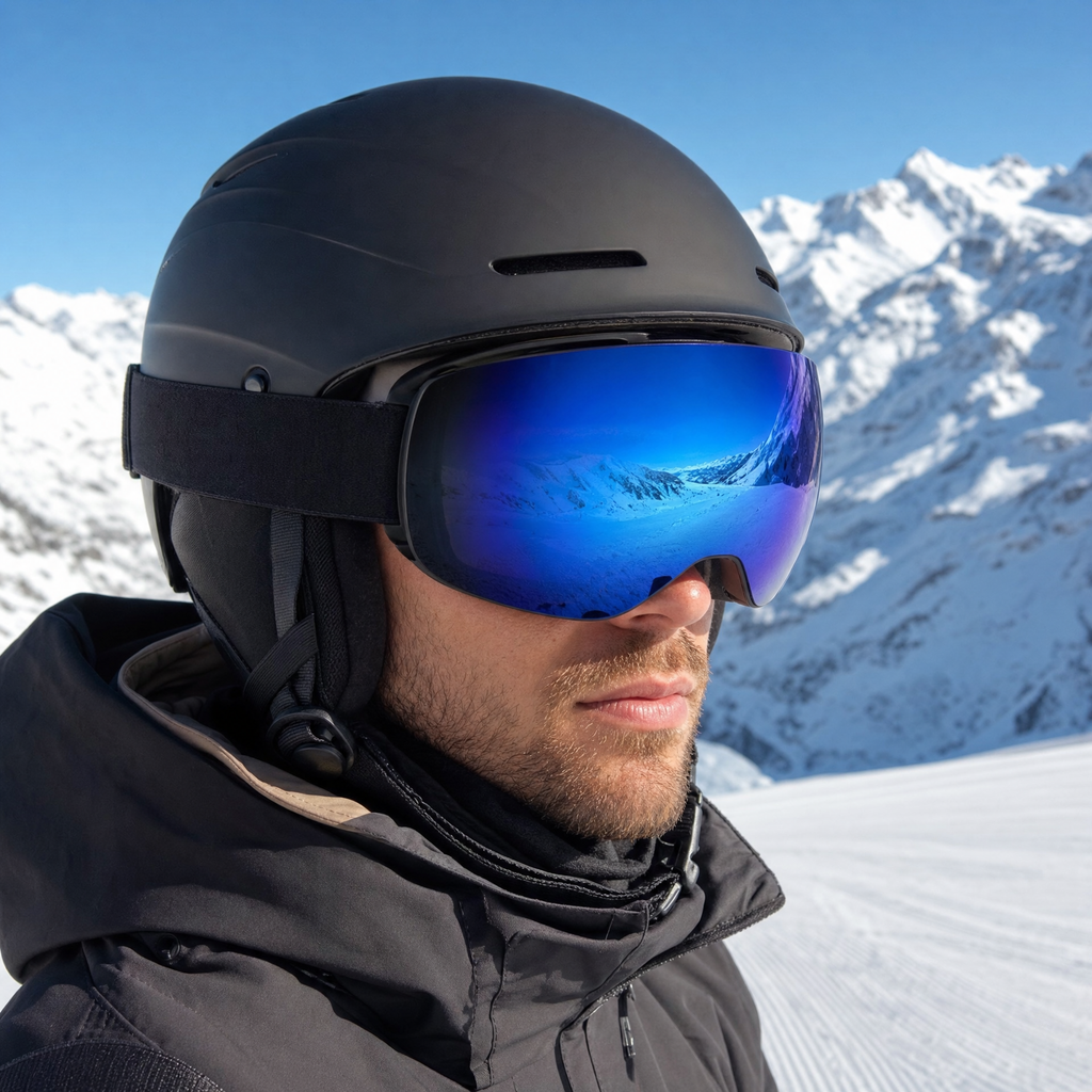 Crivit Gafas de esquí y snowboard con lente espejada y revestimiento antivaho