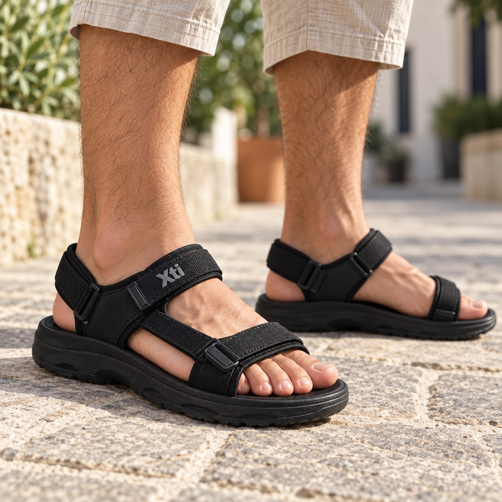 Sandalias Xti 17470 negras en uso