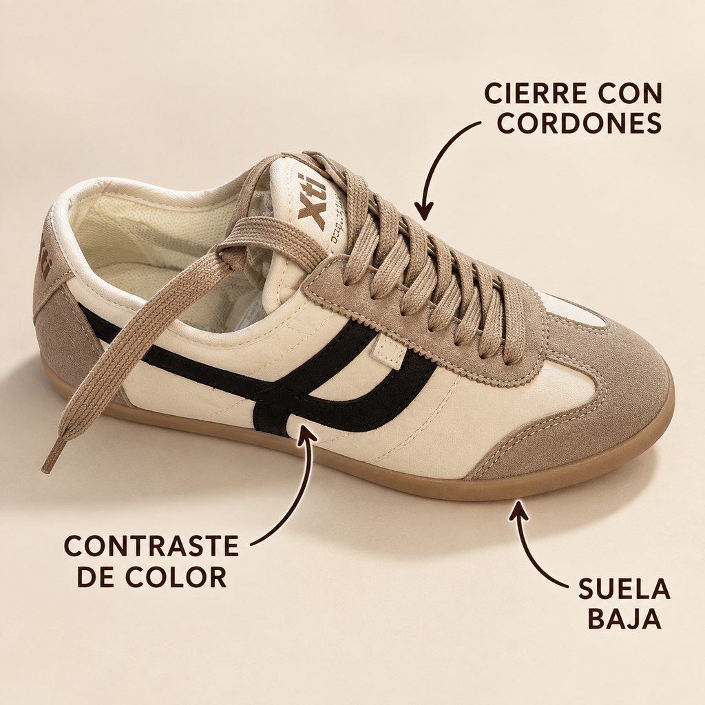 Características de las Zapatillas Xti 18027 Blancas y Taupe