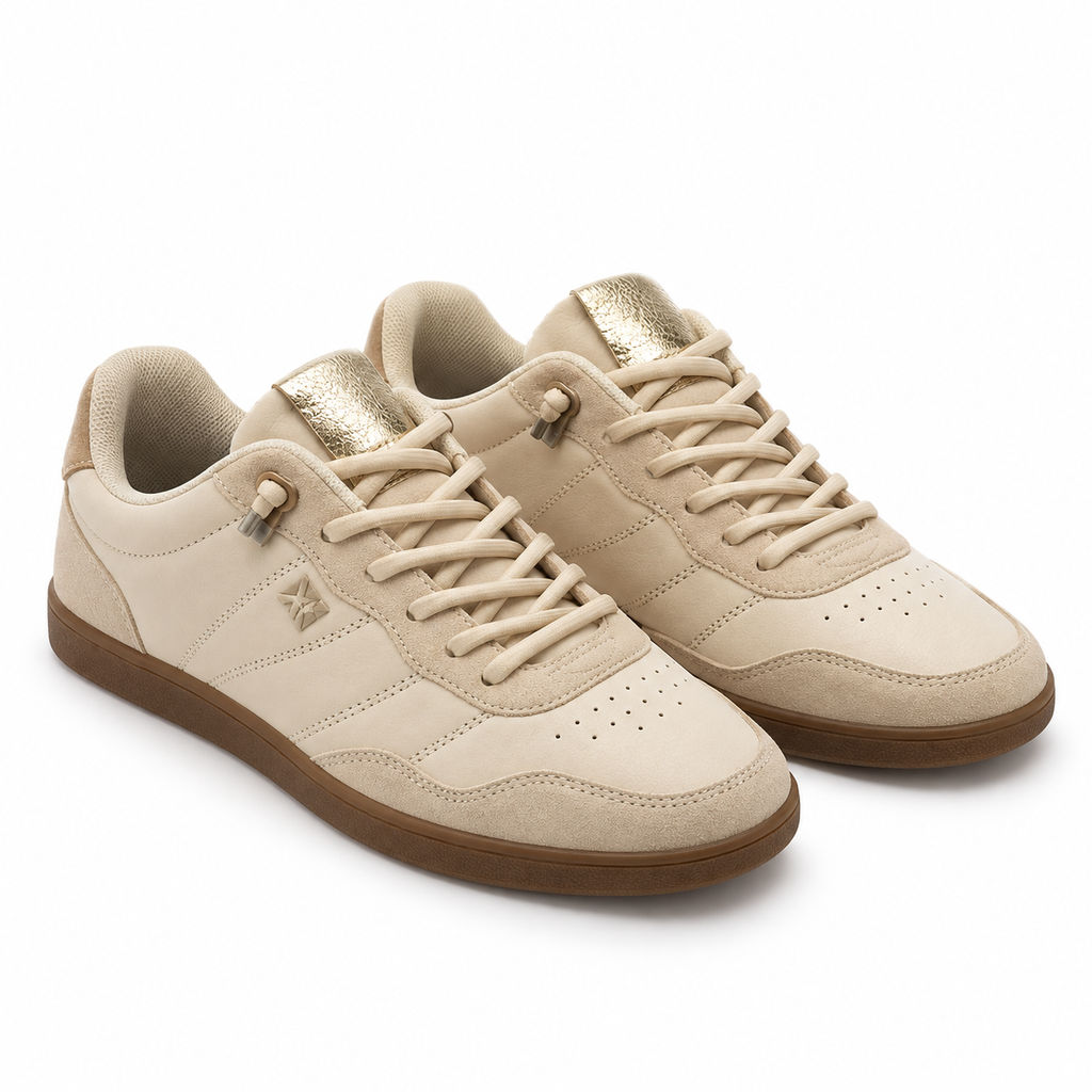 Zapatillas Xti 18035 Beige con Detalle Metalizado para Mujer