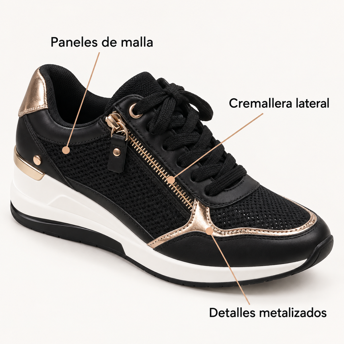 Detalles de las zapatillas Xti 142573 negras
