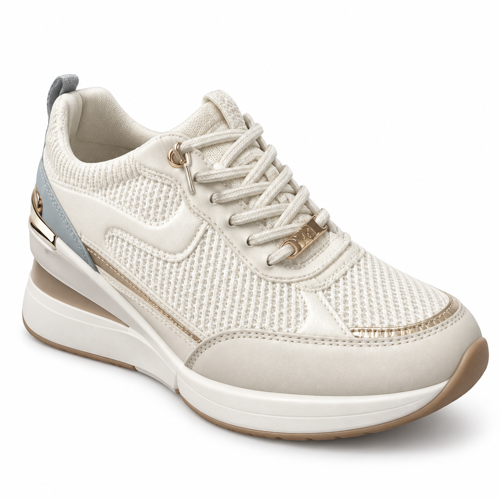 Zapatilla Xti Blanca de Malla con Suela Elevada Mujer, vista principal