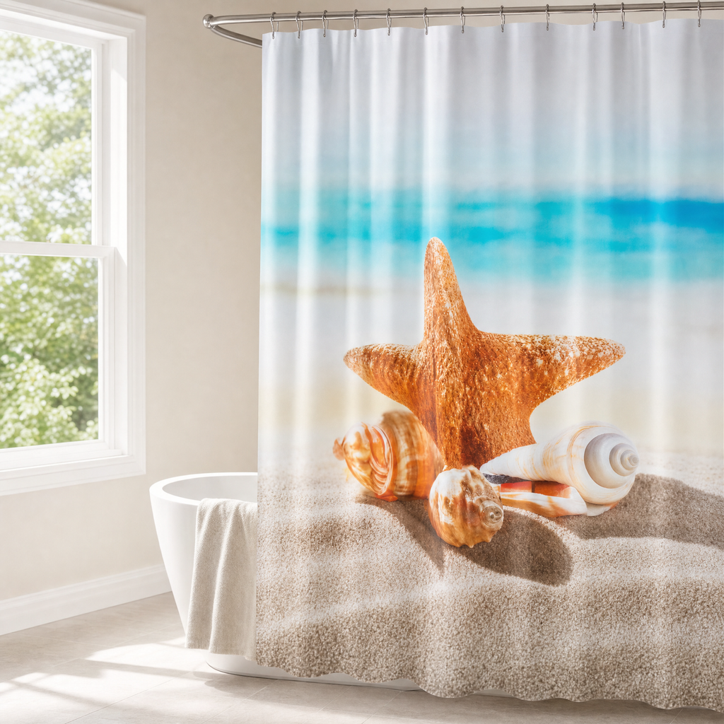 Cortina de Ducha Miomare Estrella de Mar - 180 x 200 cm