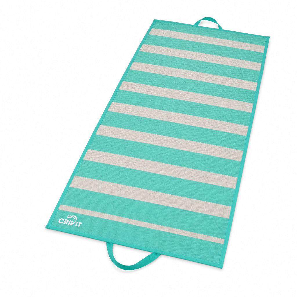 Crivit Esterilla de Playa Plegable a Rayas 90 x 180 cm