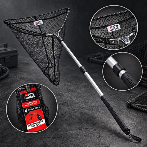 Abu Garcia Telescopic Landing Net Medium 130 cm + Clip Magnético