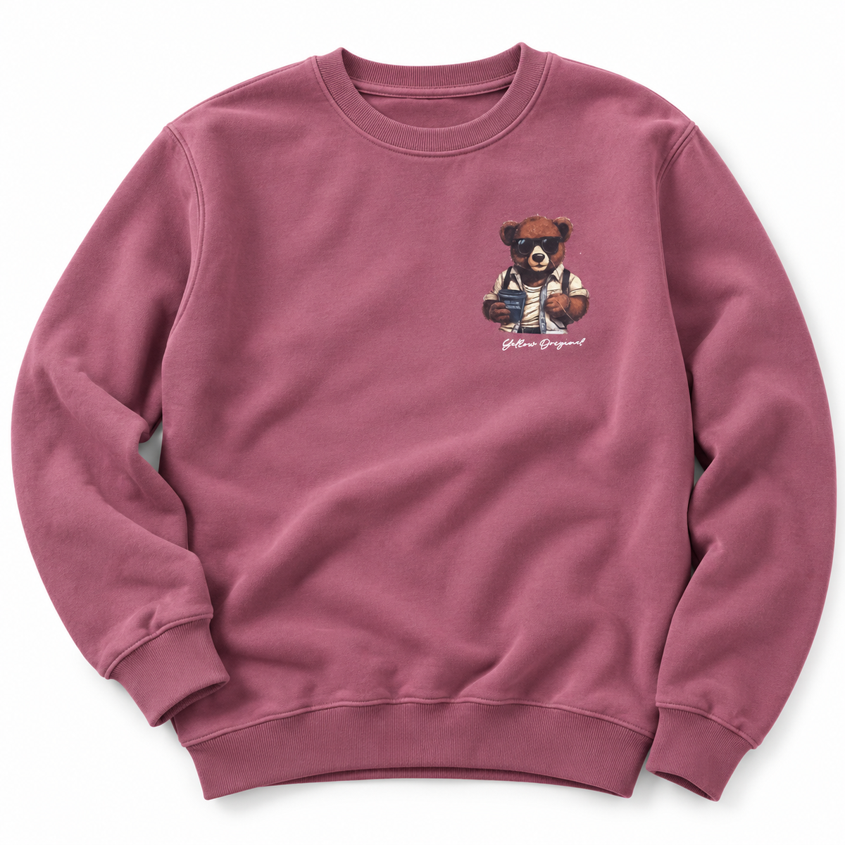 Sudadera Yellow Skin rosa con oso · Talla XXL · presentacion