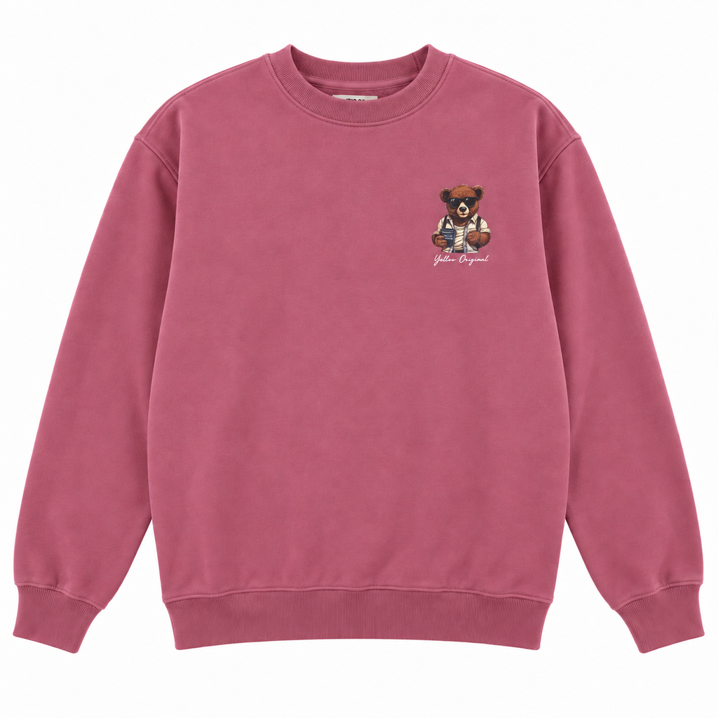 Sudadera Yellow Skin rosa con oso · Talla XXL · principal