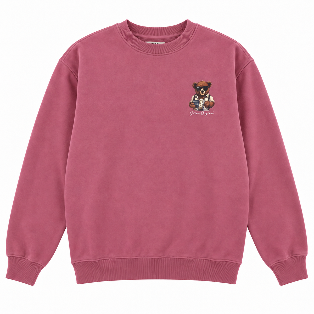Sudadera Yellow Skin rosa con oso · Talla XXL · principal