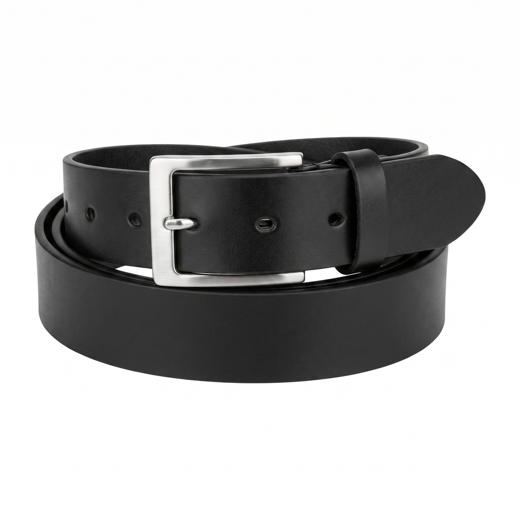 Livergy Cinturón de Cuero Negro Talla 115