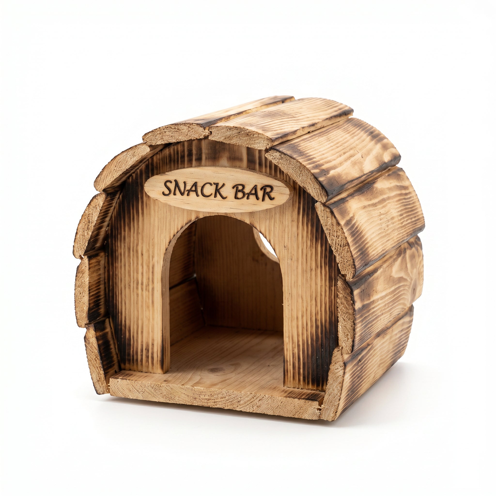 Comedero Pajaros Snack Bar Madera Rustica