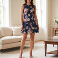 Vestido Azul Marino Floral COCONUT