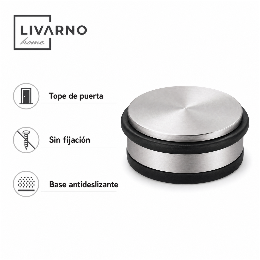 Livarno tope de puerta redondo antideslizante autoportante