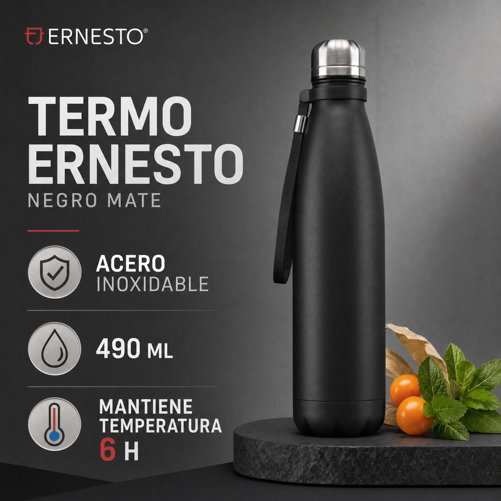 Ernesto Botella termo de acero inoxidable