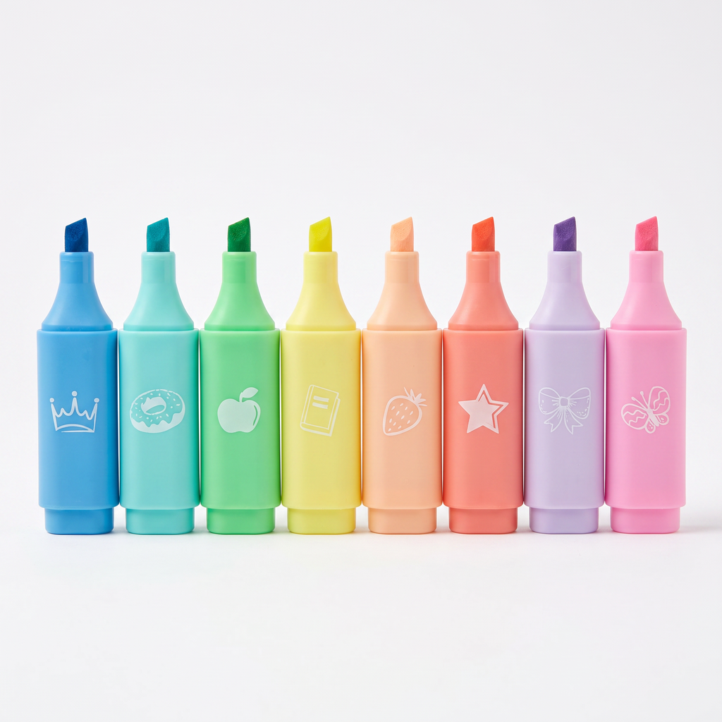 United Office Mini Subrayadores Pastel – Pack de 8