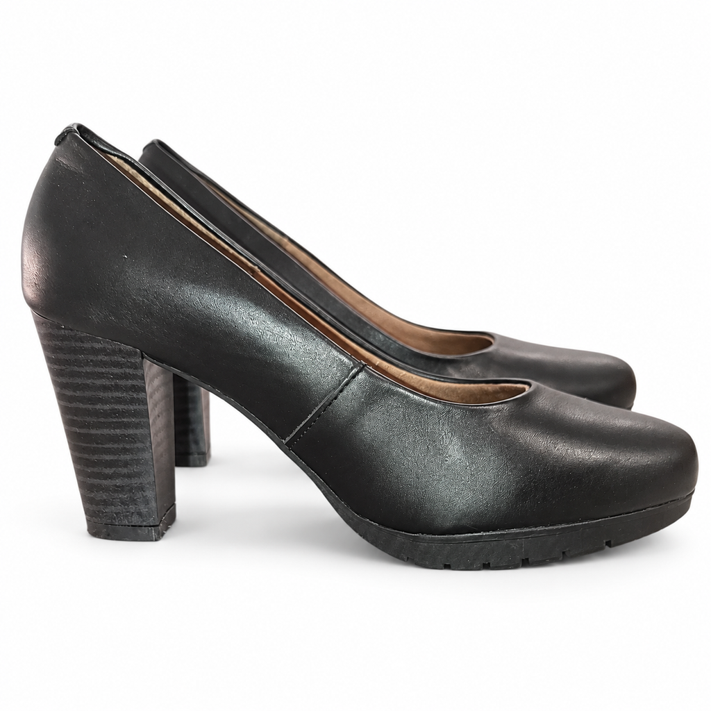 Zapatos de salón Chamby 4390 negros con plataforma · Talla 35 — vista sobre fondo blanco
