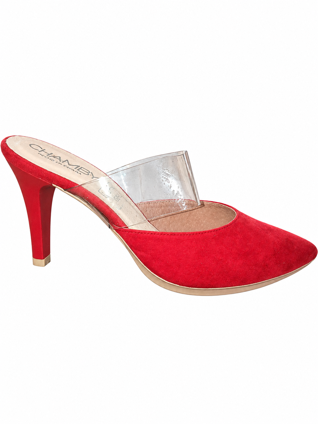 Zapatos destalonados Chamby 4400 rojos · Talla 40 — fondo blanco
