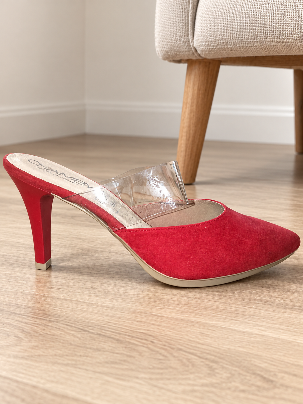 Zapatos destalonados Chamby 4400 rojos · Talla 40 — ambiente
