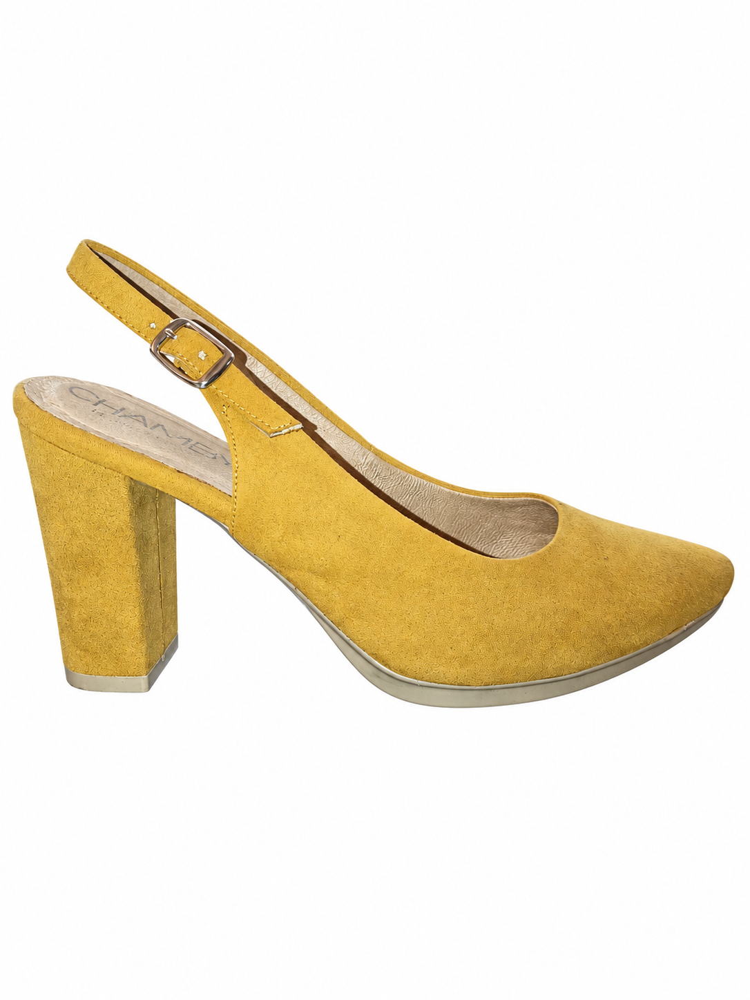 Zapatos destalonados Chamby 4772 mostaza · Talla 37 — fondo blanco