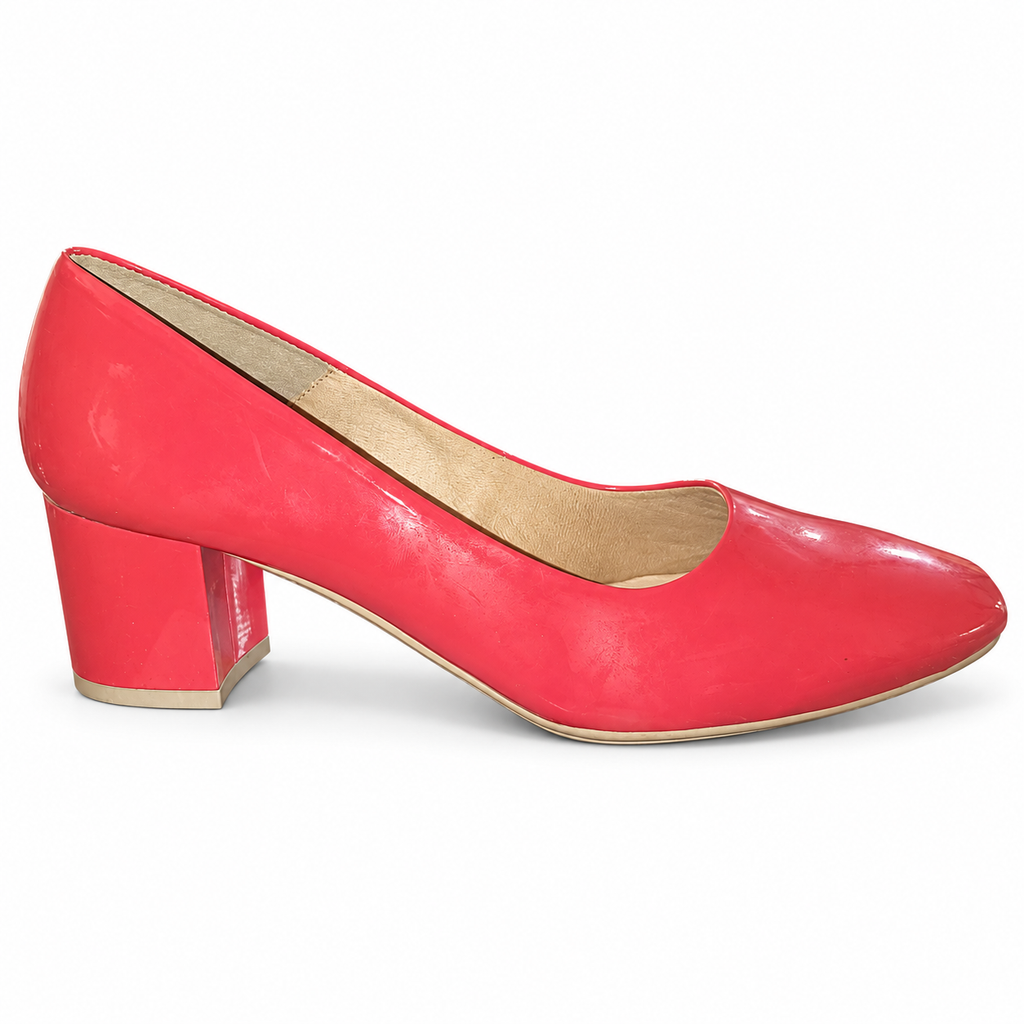 Zapatos de salón Chamby 6601 charol coral · Talla 41 — vista sobre fondo blanco