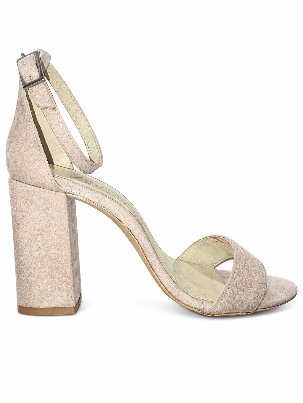 Sandalias Chamby CH415 nude de tacón ancho · Talla 39 — fondo blanco