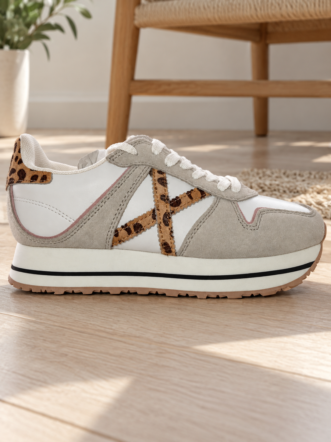 Munich blancas con X de leopardo talla35 — ambiente