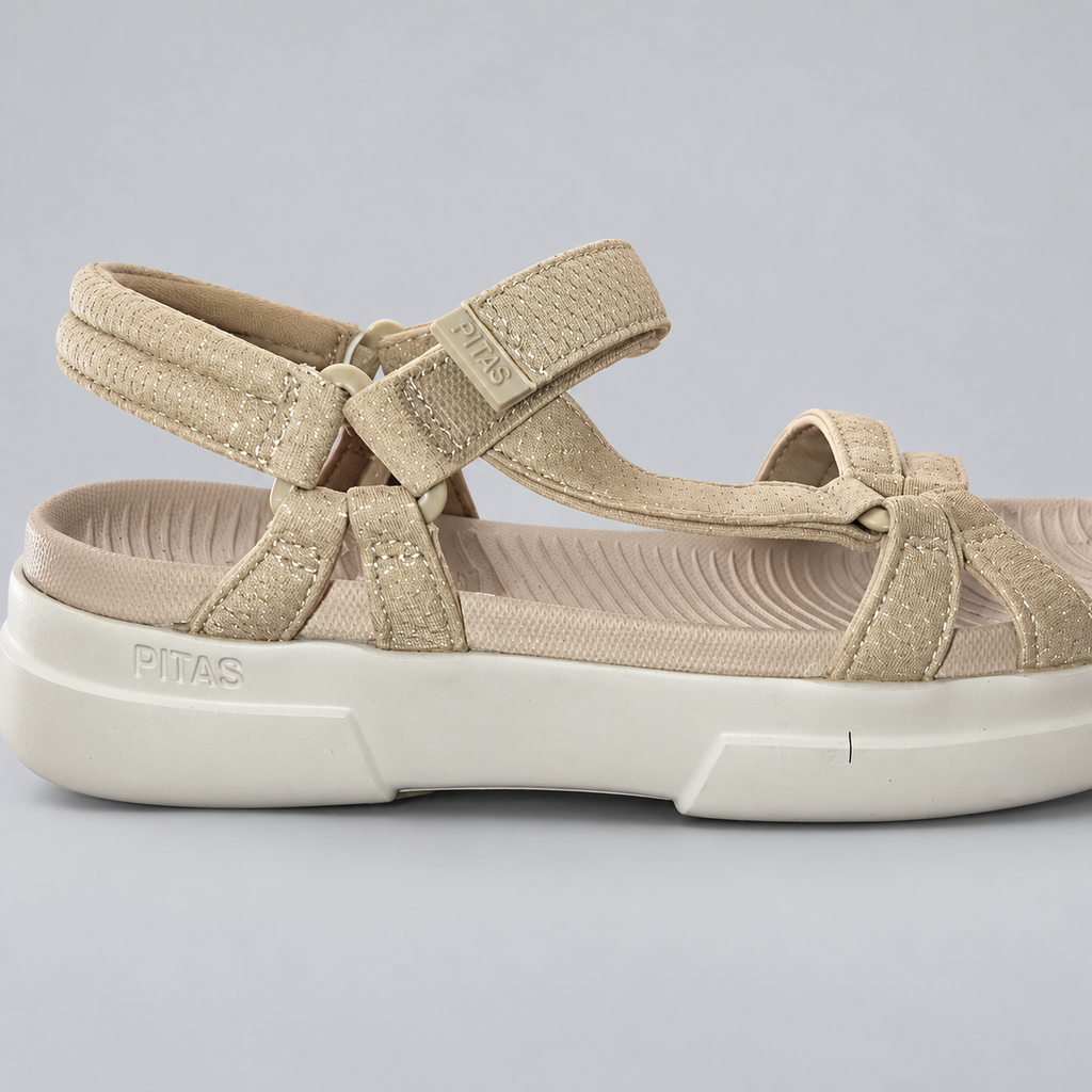 Sandalias Pitas CLAIRE arena talla 39, detalle, unidad Z-14 con marcas visibles