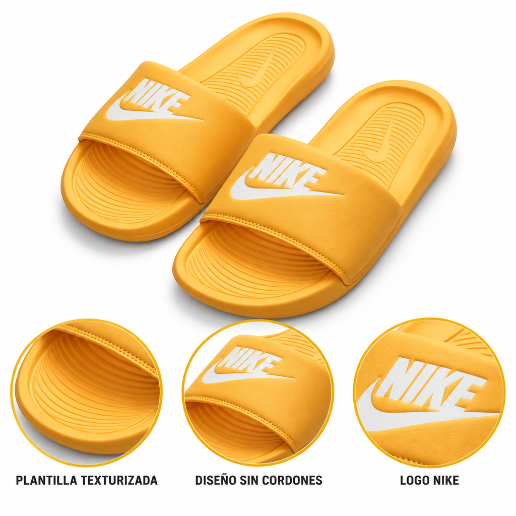 Chanclas Nike Victori One CN9677-701 Topaz Gold para Mujer - detalles