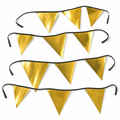 Collection - Guirnalda de banderines triangulares dorados (brillo)