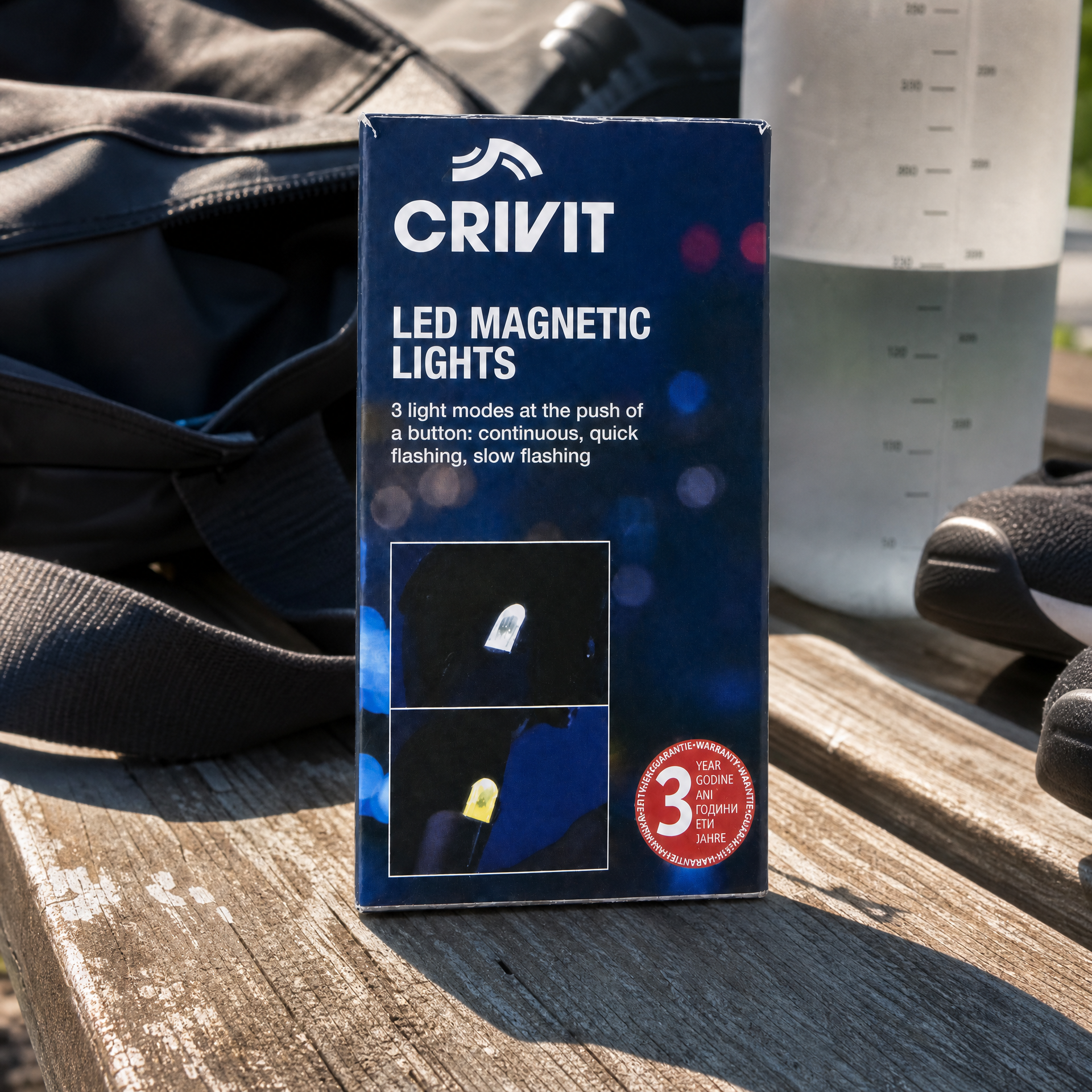 Crivit Luces LED magnéticas compactas para visibilidad