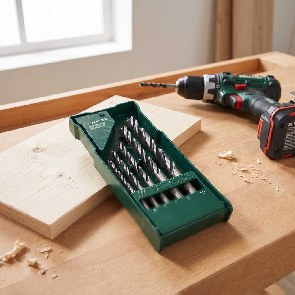 Parkside Set de 5 Brocas para Madera 4–10 mm