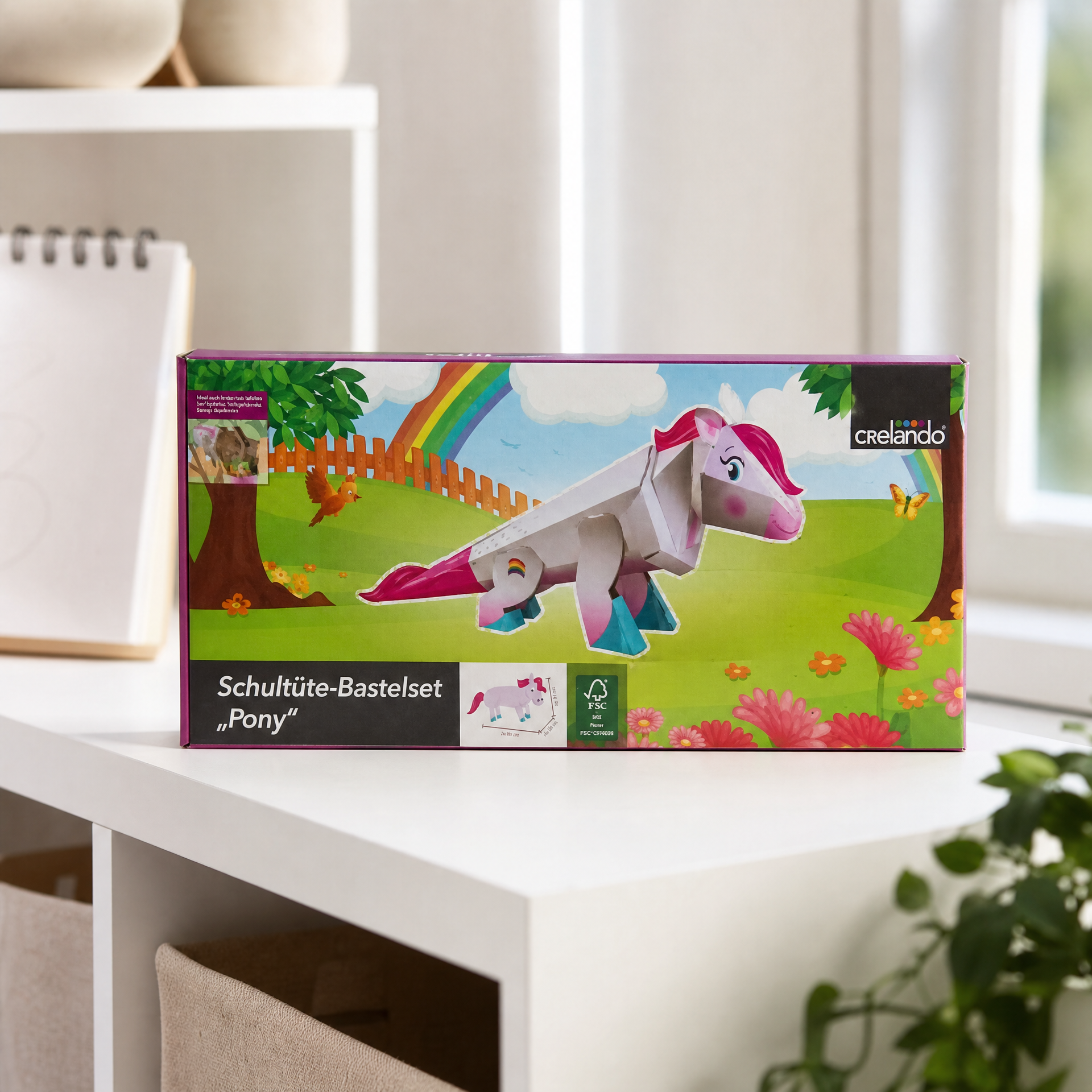 Crelando kit de manualidades: pony-unicornio rosa para montar