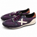 Zapatillas Munich moradas con X blanca y talón camel · Talla 45 - portada blanca
