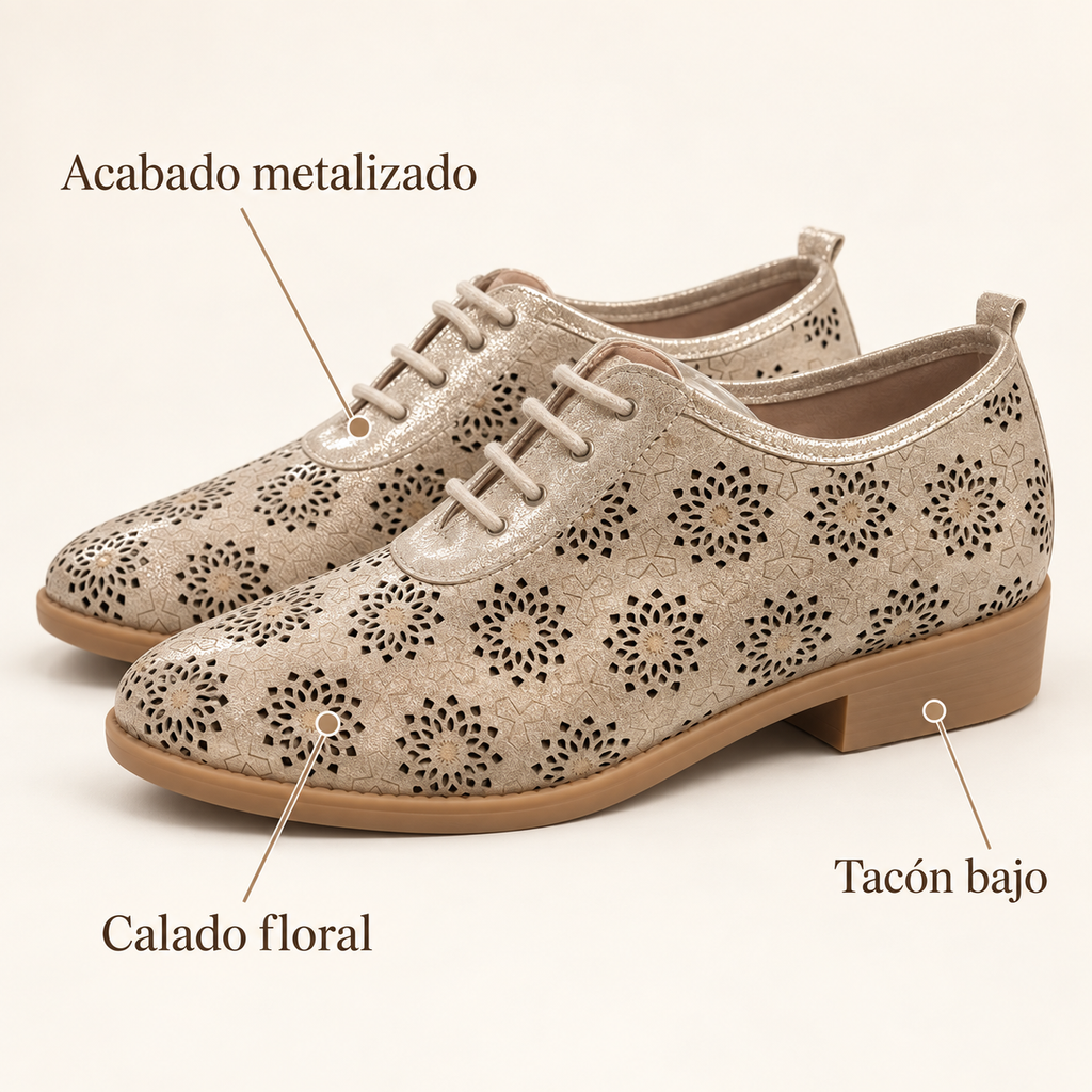 Características de los zapatos Pitillos 3010 oro talla 36