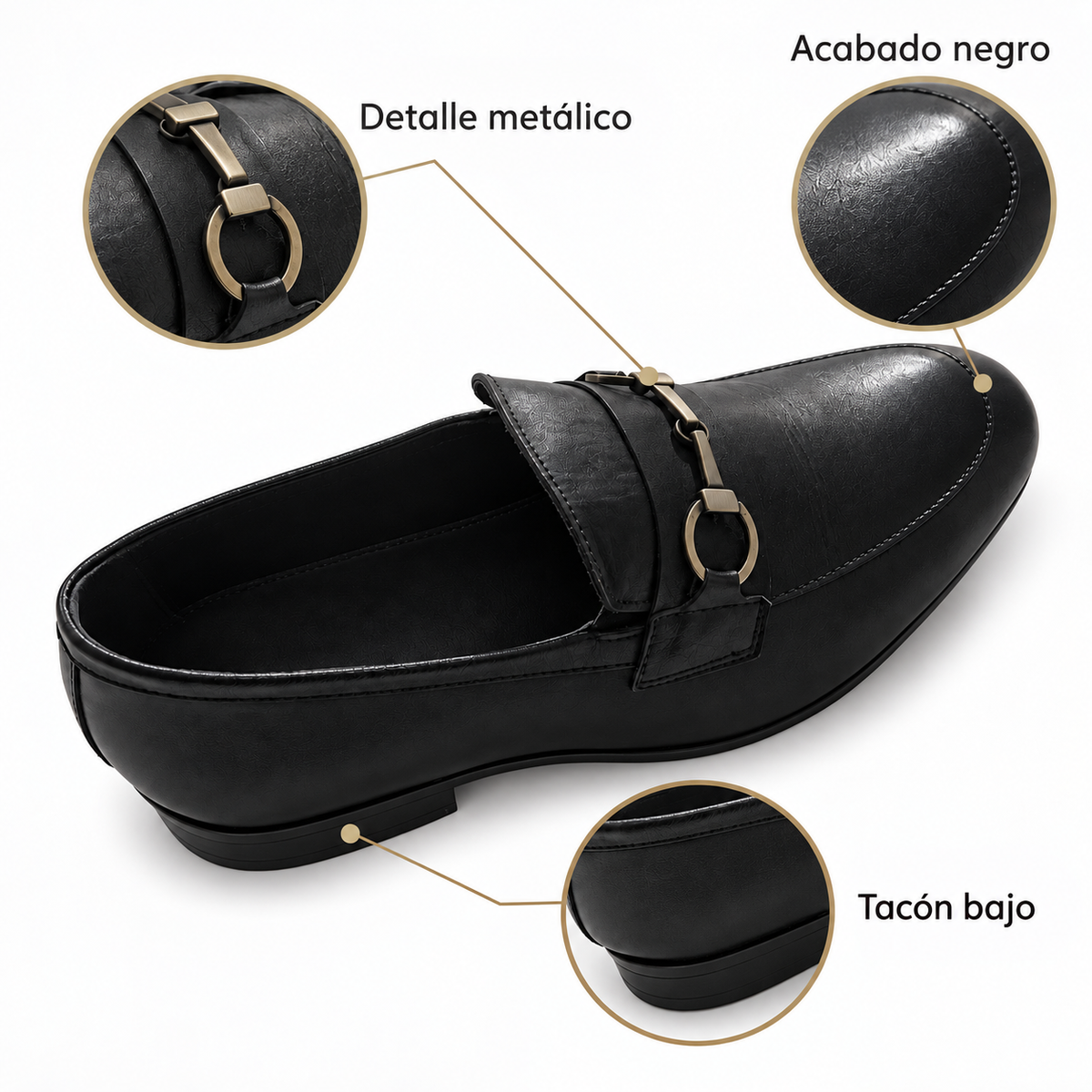 Detalles visibles del zapato Portillos 4920 negro