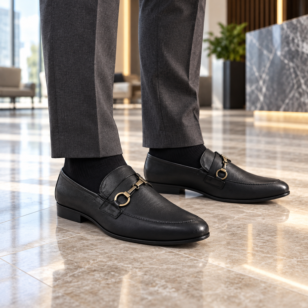 Zapatos Portillos 4920 negros para hombre en uso