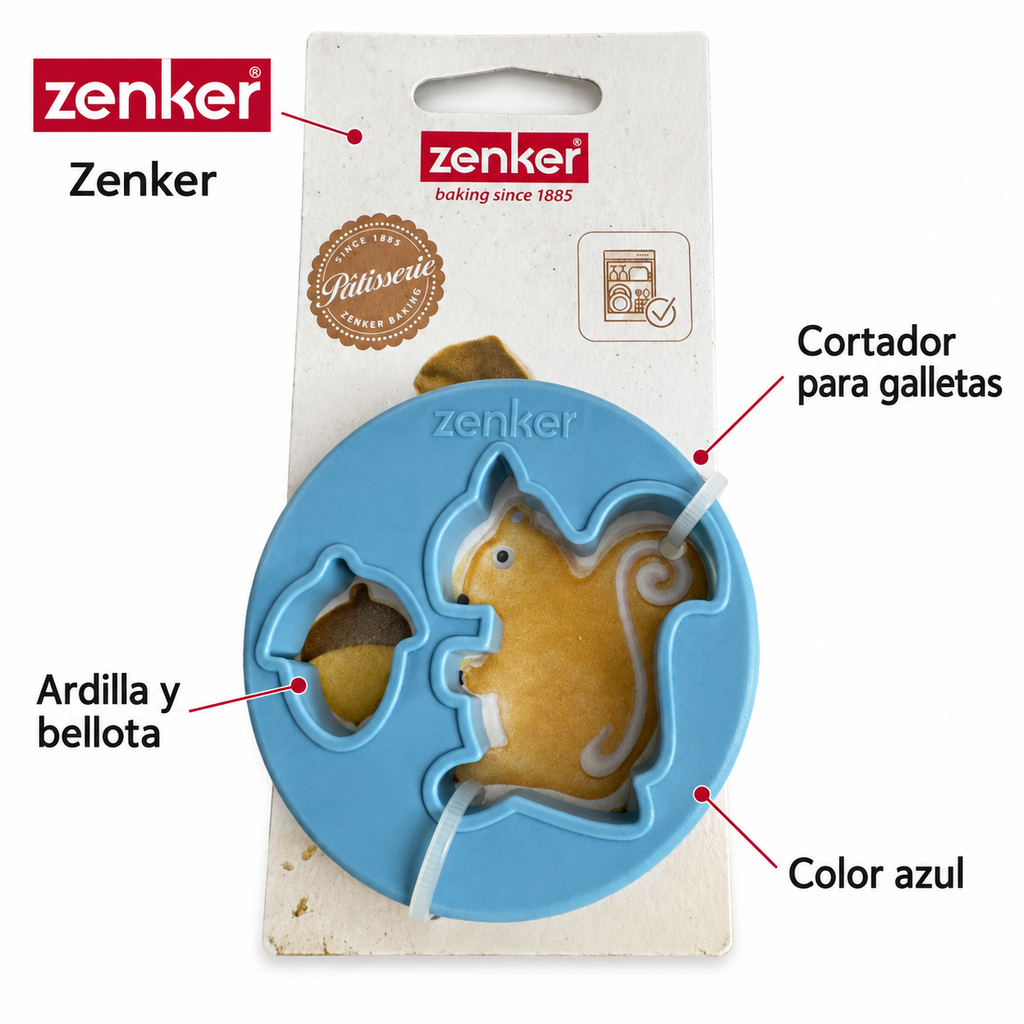 Características del cortador Zenker azul de ardilla y bellota