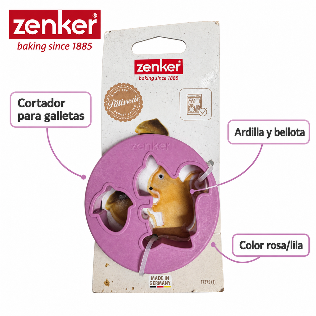 Características del cortador Zenker rosa de ardilla y bellota