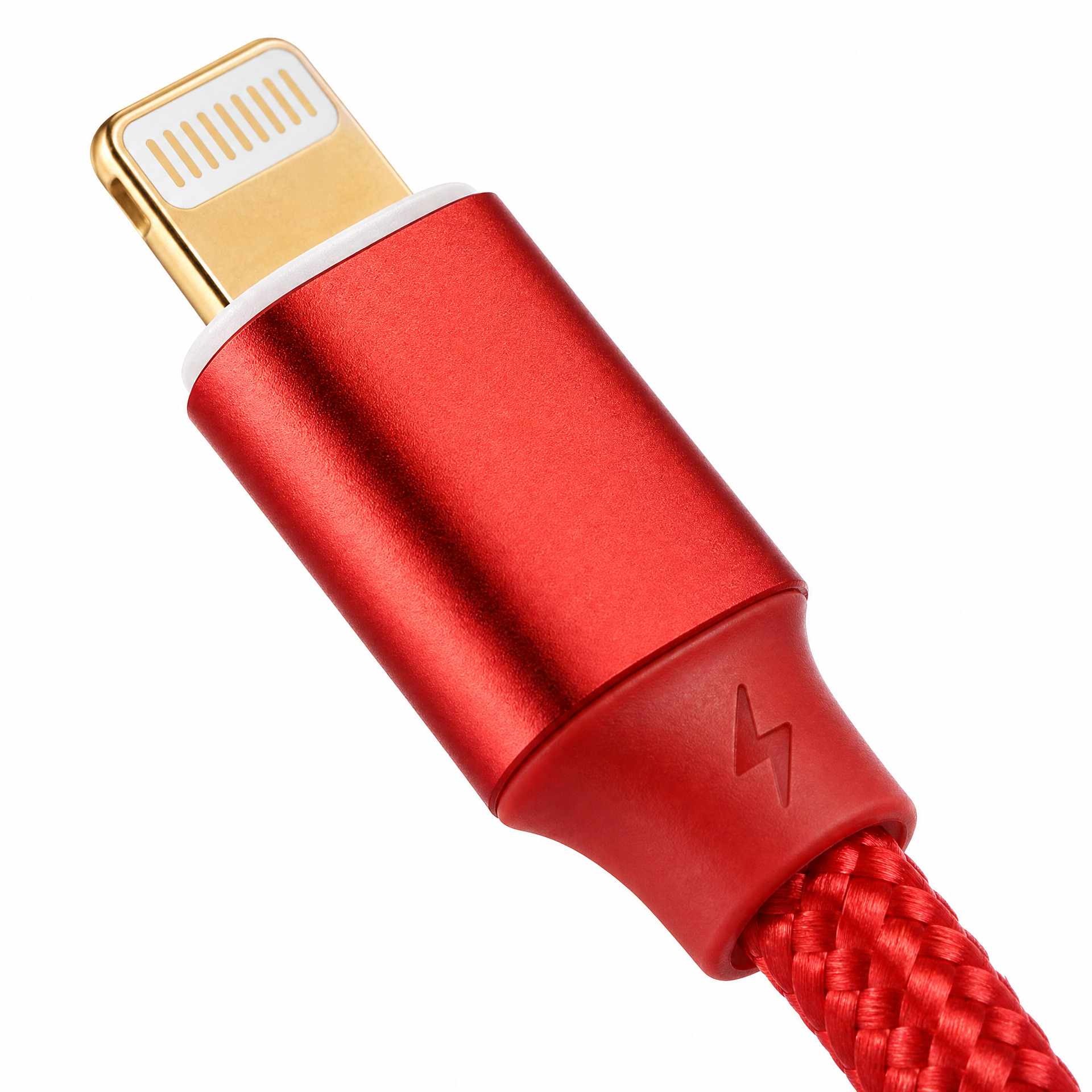 Cable Lightning trenzado rojo iPhone - foto 2